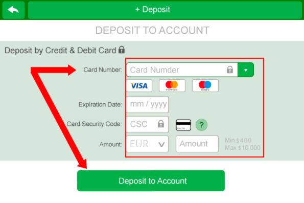 Schritt 3 - Einzahlung